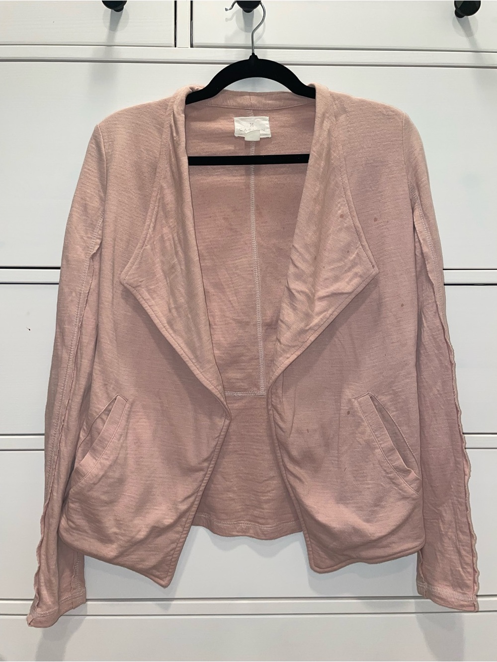 Caslon Blush Pink Open Front Cardigan